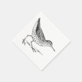 Serviette En Papier Sandpiper Bird Art (Coin)