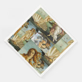 Serviette En Papier Sandro Botticelli "La Naissance de Vénus - collage (Coin)