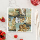 Serviette En Papier Sandro Botticelli "La Naissance de Vénus - collage (En situation)