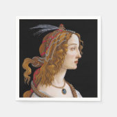 Serviette En Papier Sandro Botticelli - Portrait de Simonetta Vespucci (Devant)