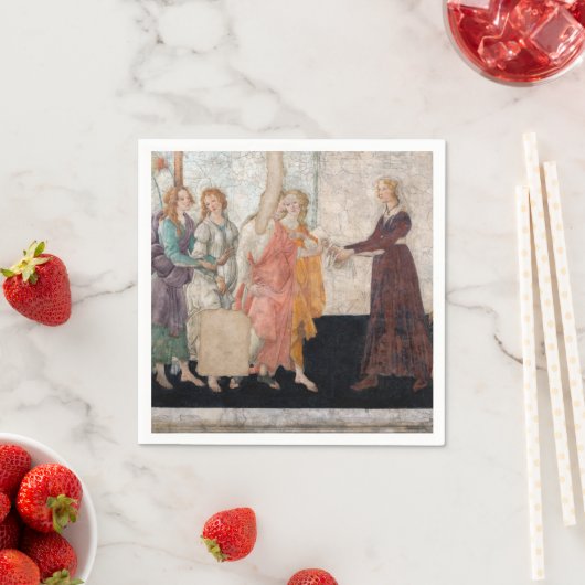 Serviette En Papier Sandro Botticelli - Vénus et les Trois Grâces (En situation)