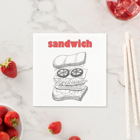 Serviette En Papier Sandwich (En situation)