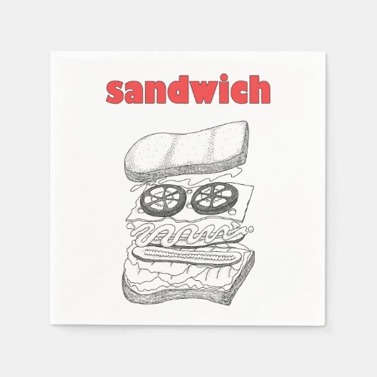 Serviette En Papier Sandwich (Devant)