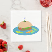 Serviette En Papier Sandwich avec Veggie Sides Fun Food (En situation)