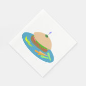 Serviette En Papier Sandwich avec Veggie Sides Fun Food (Coin)