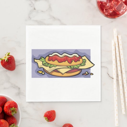 Serviette En Papier Sandwich rempli (En situation)