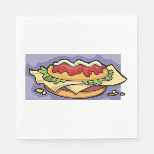 Serviette En Papier Sandwich rempli (Devant)