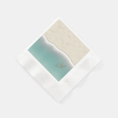 Serviette En Papier Sandy Beach Bird Empreintes Papier Cocktail Servie (Coin)