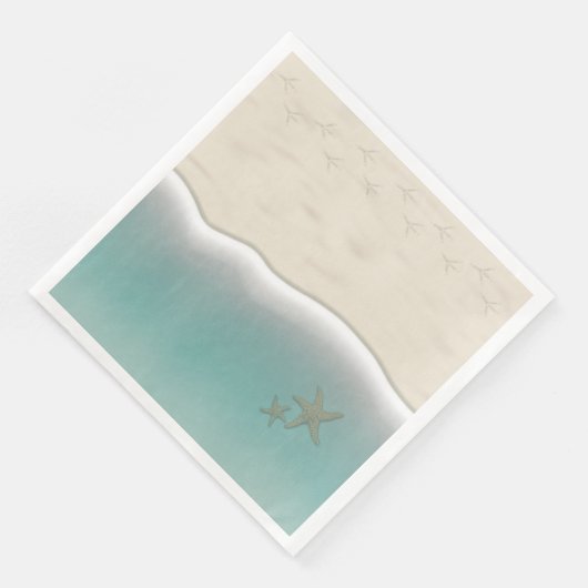 Serviette En Papier Sandy Beach Bird Empreintes Papier Dîner Serviette (Coin)