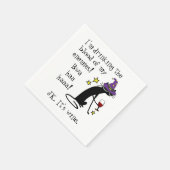 Serviette En Papier Sang de mes ennemis, Vin JK, Chat noir (Coin)