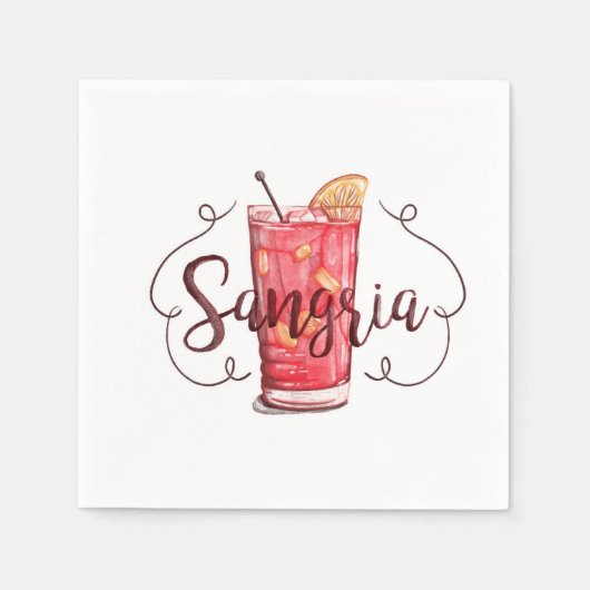Serviette En Papier Sangria (Devant)