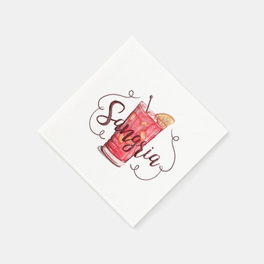 Serviette En Papier Sangria (Coin)