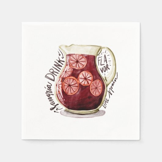Serviette En Papier Sangria (Devant)