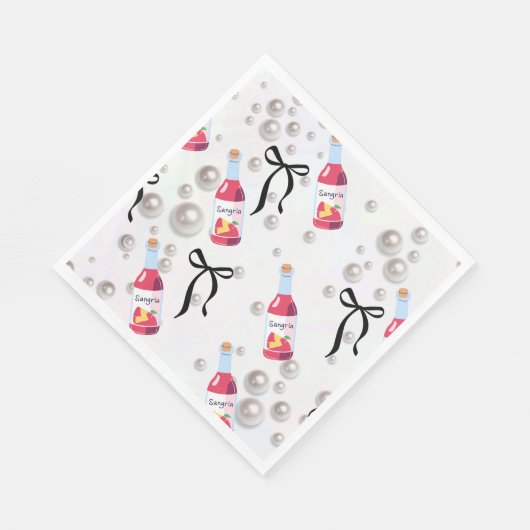 Serviette En Papier Sangria, Perles, Vaches (Coin)