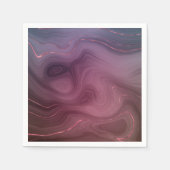 Serviette En Papier Sangria Strata | Moody Pink and Purple Luxe Agate (Devant)