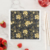 Serviette En Papier Sans couture avec orchidées de bijoux (En situation)