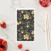 Serviette En Papier Sans couture avec orchidées de bijoux (En situation)