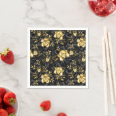 Serviette En Papier Sans couture avec orchidées de bijoux (En situation)