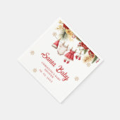 Serviette En Papier Santa Baby Holiday Winter Christmas Baby Shower (Coin)