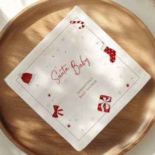 Serviette En Papier Santa Baby Noël Baby Shower