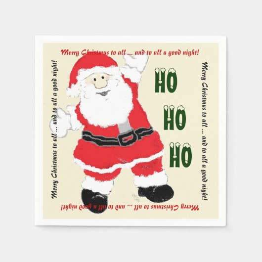 Serviette En Papier Santa Claus (Devant)