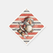 Serviette En Papier Santa Claus and Giant Snowball (Coin)