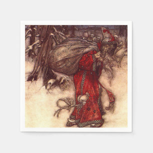 Serviette En Papier Santa Claus Arthur Rackham