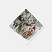 Serviette En Papier Santa Claus Carriage Noël (Coin)