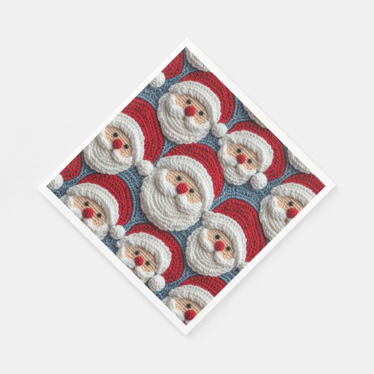 Serviette En Papier Santa Claus crochet motif (Coin)