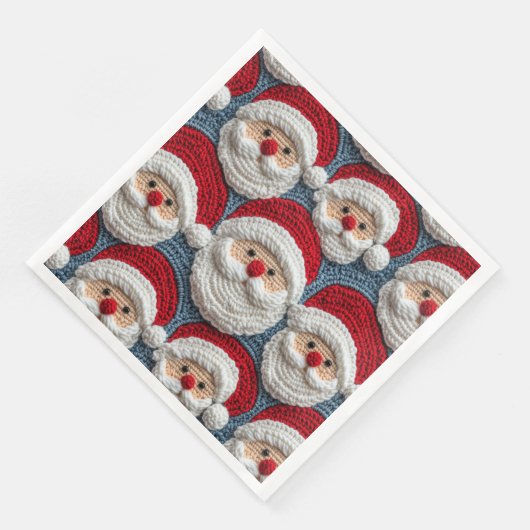 Serviette En Papier Santa Claus crochet motif (Coin)