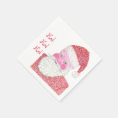 Serviette En Papier Santa Claus Pointillisme Papier de Noël serviettes (Coin)
