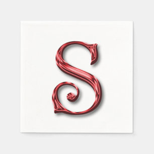 Serviette En Papier Santa Claus Premier Monogramme Noël