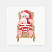 Serviette En Papier Santa Claus Relaxing Paper Napkins (Devant)