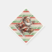 Serviette En Papier Santa Claus Slipping In the Snow (Coin)