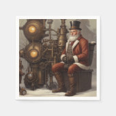 Serviette En Papier Santa Claus Steampunk Design de Noël (Devant)