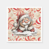 Serviette En Papier Santa Claus Thinking After He Fell (Devant)