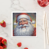 Serviette En Papier Santa Clause Joyeux Noël Bonne année (En situation)