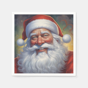 Serviette En Papier Santa Clause Joyeux Noël Bonne année