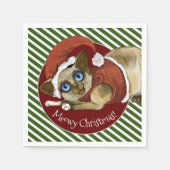 Serviette En Papier Santa Hat&Coat Christmas Kitty (Devant)