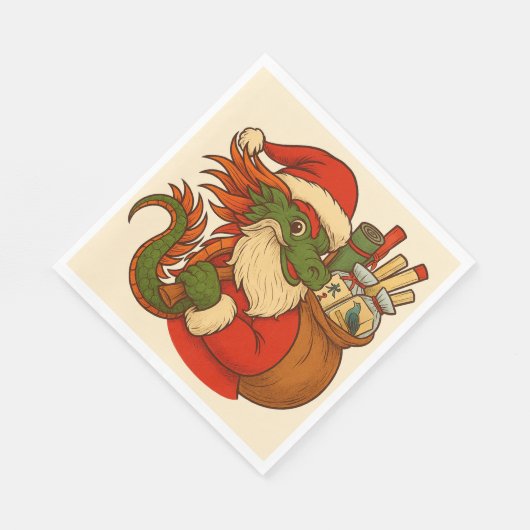 Serviette En Papier Santa Mahj! Holiday Napkins (Coin)