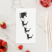 Serviette En Papier Santa Sleigh And Reindeer (En situation)