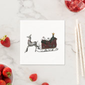 Serviette En Papier Santas Sleigh (En situation)