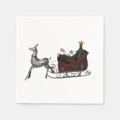 Serviette En Papier Santas Sleigh (Devant)