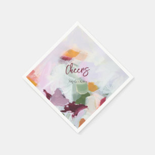 Serviette En Papier Santé Art Abstrait Personnalisé Couleurs pour l'