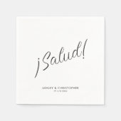 Serviette En Papier ¡Santé ! Cocktail minimal pour toutes les occasion (Devant)