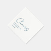 Serviette En Papier Santé! Élégante, minimale, écriture manuscrite (Coin)