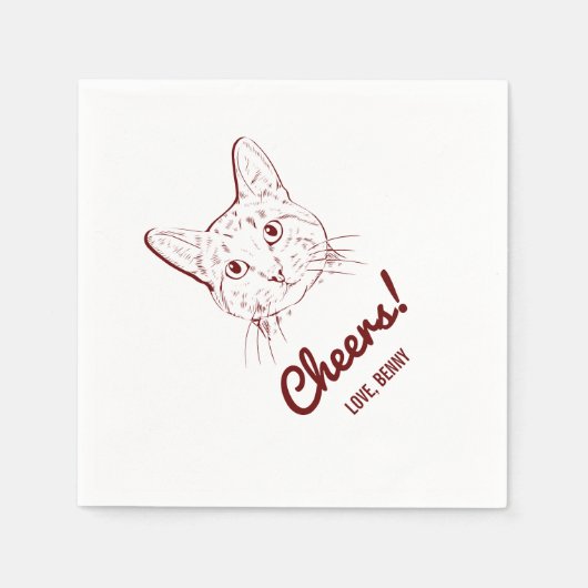 Serviette En Papier Santé! Napkins Mariage (Devant)