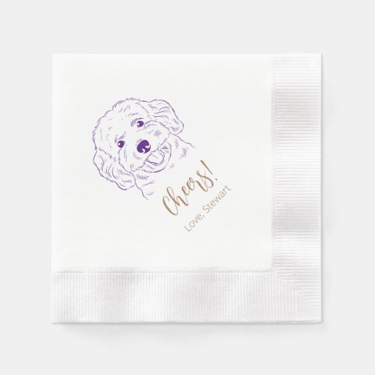 Serviette En Papier Santé! Napkins Mariage Cockapoo (Devant)