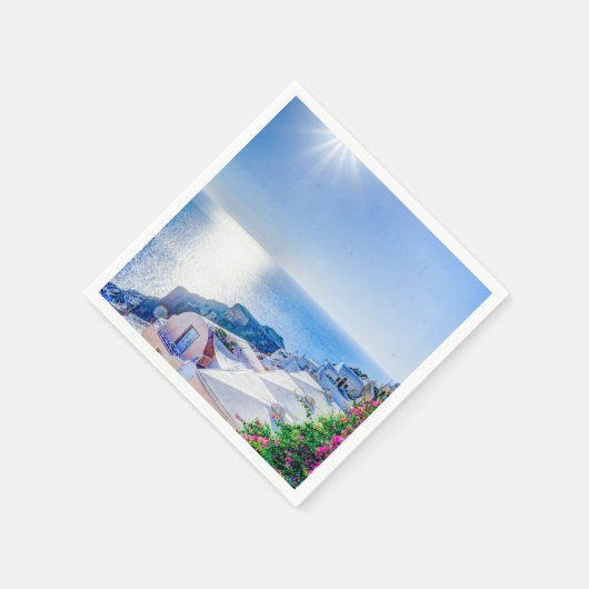 Serviette En Papier Santorin Grèce (Coin)