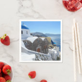 Serviette En Papier Santorin, Grèce (En situation)